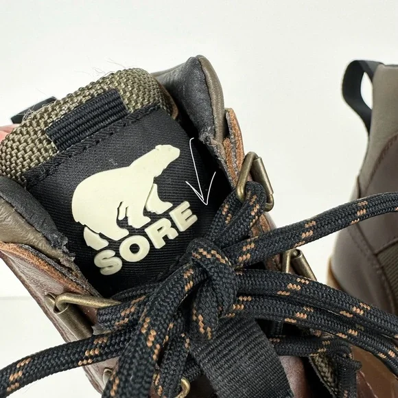 SOREL Brex Heel Lace-Up Waterproof Bootie Tan Size 8.5 - Picture 13 of 16